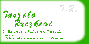 taszilo raczkevi business card